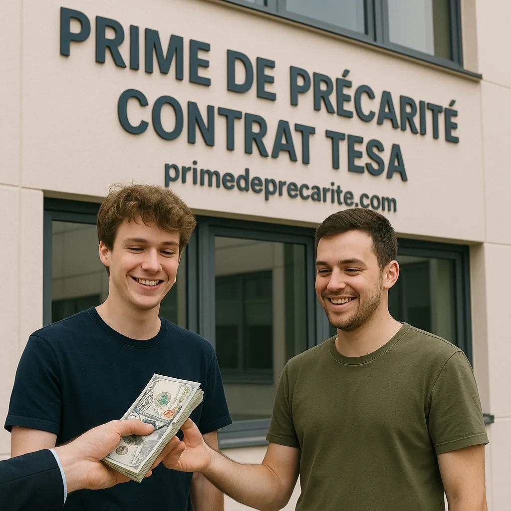 Deux travailleurs dans une illustration consacrée au contrat TESA