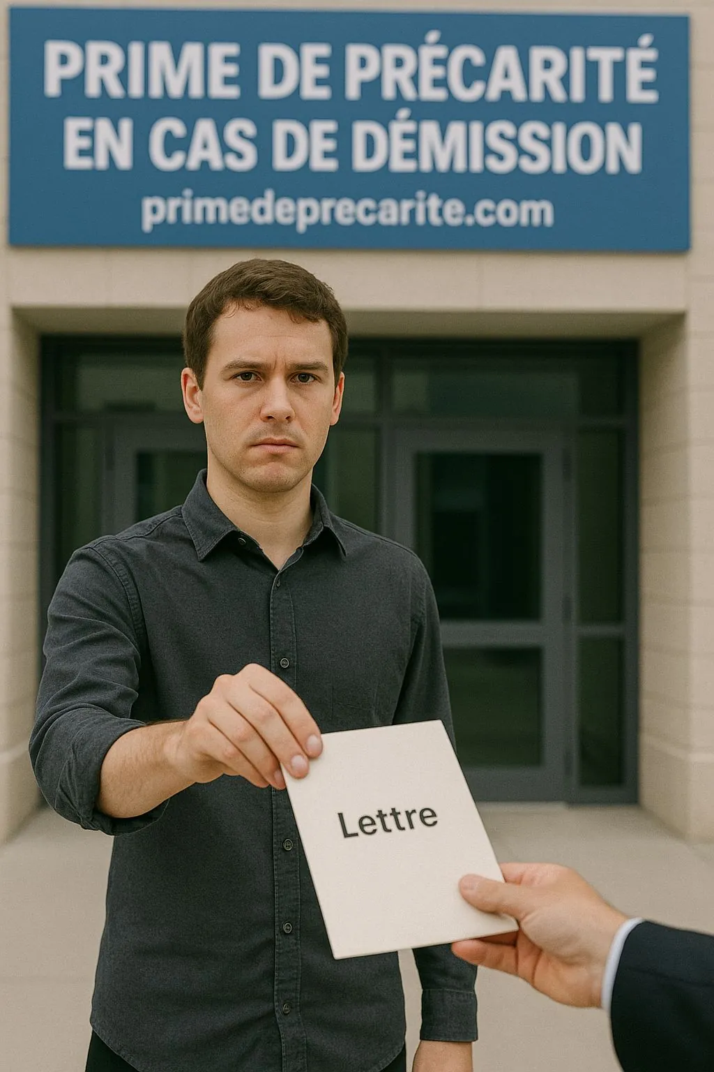 Salarié tenant un courrier au moment de la fin de son contrat