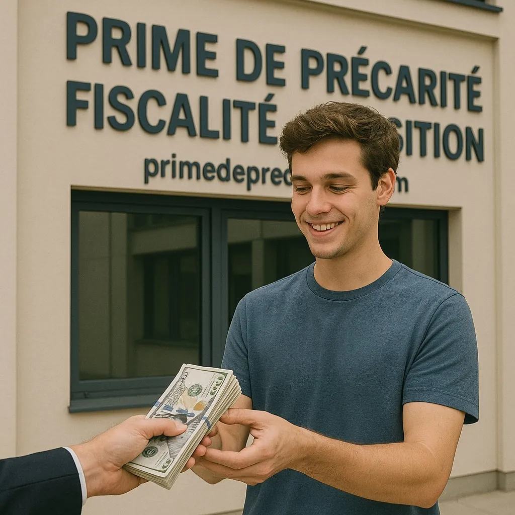 Illustration des cotisations et de la fiscalité de la prime de précarité