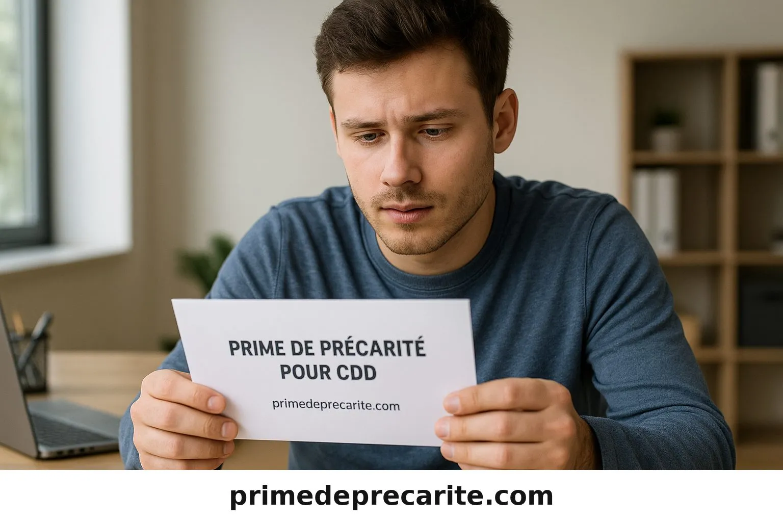 Salarié consultant un document consacré à la fin de son CDD